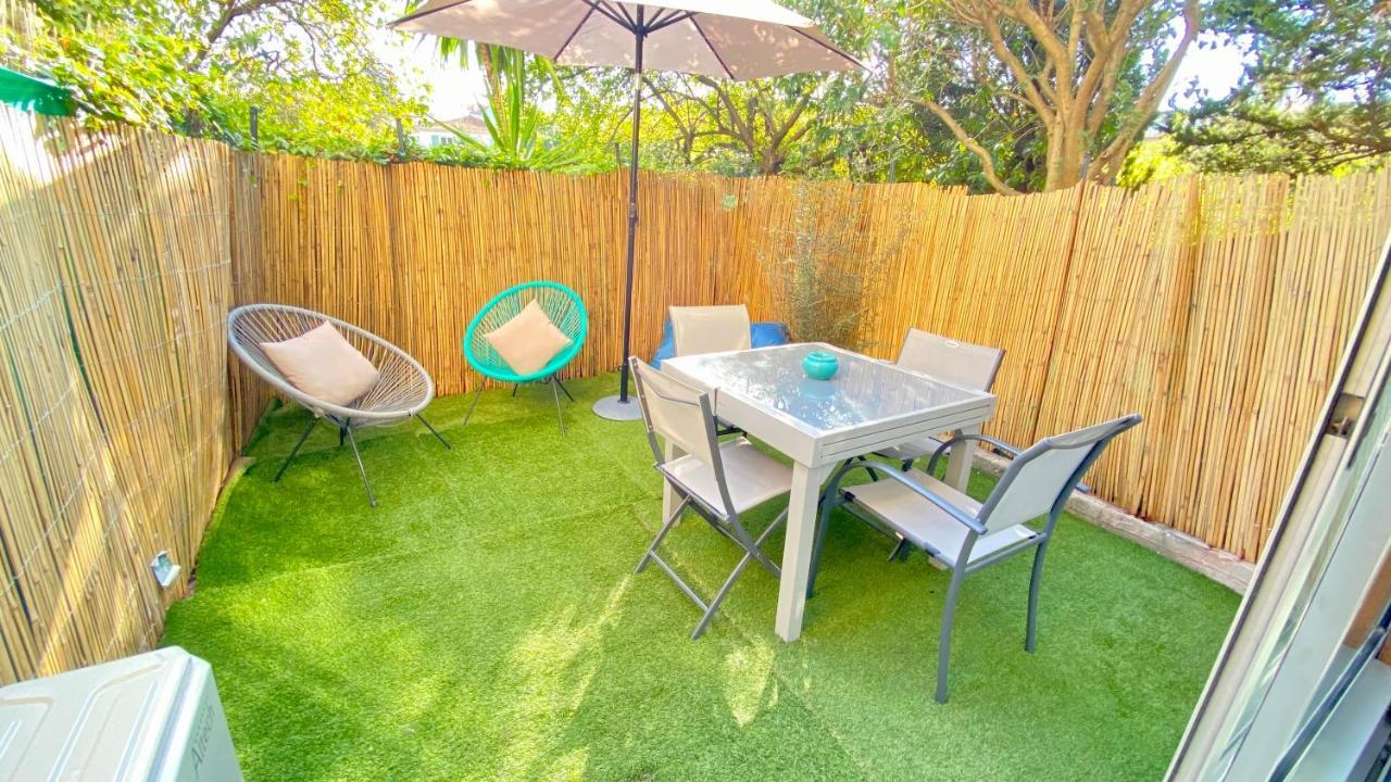 Modern center parking garden Appartement Antibes Buitenkant foto